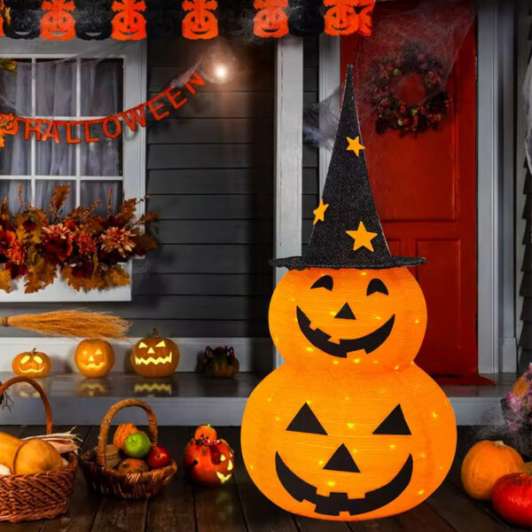 Stor Halloween-gresskar med LED-belysning - Bilde 4