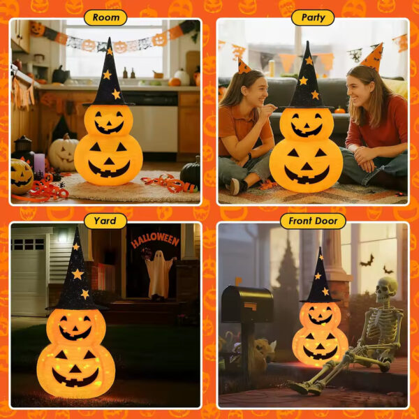 Stor Halloween-gresskar med LED-belysning - Bilde 2