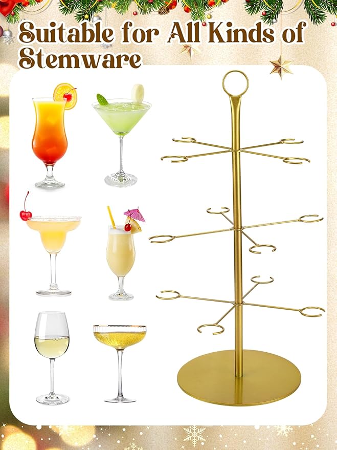 Cocktail Tree Stand – Rommer opptil 12 glass – champagne, cocktail, martini, vin eller til og med shots - Bilde 8