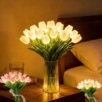 Romantic Tulip LED Light – Batteridrevne LED-tulipaner som kombinerer blomsterdekor med mykt stemningslys